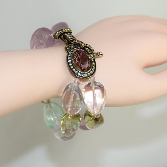 Heidi Daus Rose Quartz Amethyst Bracelet